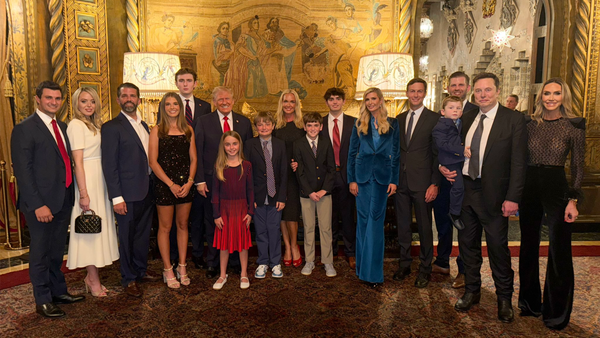 The Trump family at Mar-a-Lago on election night with Elon Musk and his son X